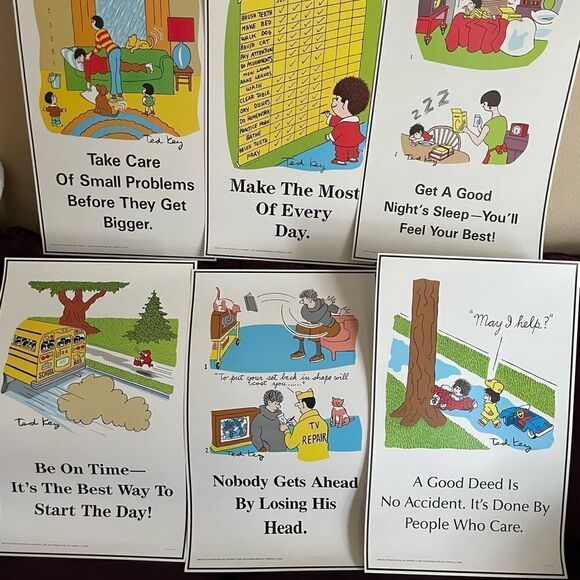 Positive Attitude 1980’s Posters Inspirational Good Deeds set of 6!! - Picture 13 of 14